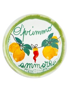 Rose e Tulipani·aumm Piatto Pizza Oprimmo Ammore 31 Cm·31 Cm·stoneware