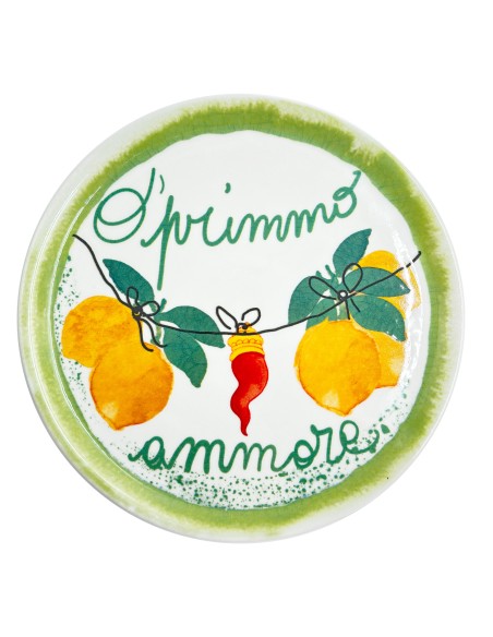 Rose e Tulipani·aumm Piatto Pizza Oprimmo Ammore 31 Cm·31 Cm·stoneware