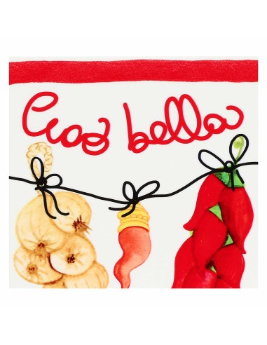 Rose e Tulipani·aumm Sottopentola Quadrato·20x20 Cm·ceramica Gift Box