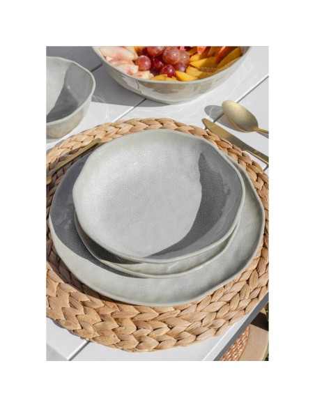 Rose e Tulipani·Atmosfera Tortora Set 2 Piatti Frutta·ø21 Cm·melamina Gift Box