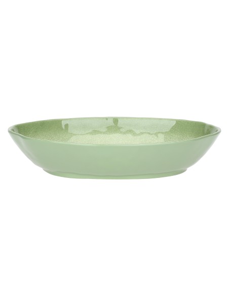 Rose e Tulipani·Atmosfera Verde Risottiera Ovale·33 X 23,5 X H7 Cm·melamina