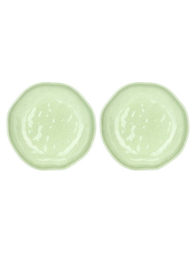 Rose e Tulipani·Atmosfera Verde Set 2 Piatti Fondi·ø21 Cm X H5 Cm·melamina Gift Box