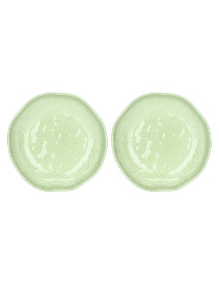 Rose e Tulipani·Atmosfera Verde Set 2 Piatti Fondi·ø21 Cm X H5 Cm·melamina Gift Box