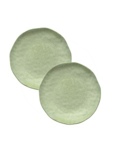 Rose e Tulipani·Atmosfera Verde Set 2 Piatti Frutta·ø21 Cm·melamina Gift Box