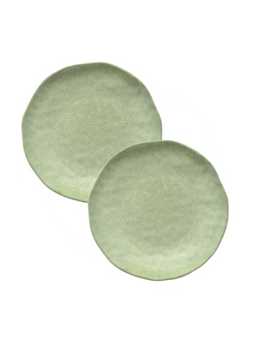 Rose e Tulipani·Atmosfera Verde Set 2 Piatti Frutta·ø21 Cm·melamina Gift Box