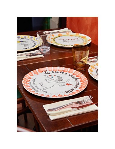 Rose e Tulipani·chepizza Piatto Pizza Giallo·31 Cm·porcellana