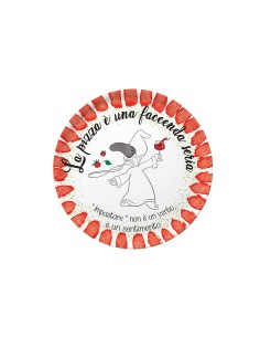 Rose e Tulipani·chepizza Piatto Pizza Rosso·31 Cm·porcellana