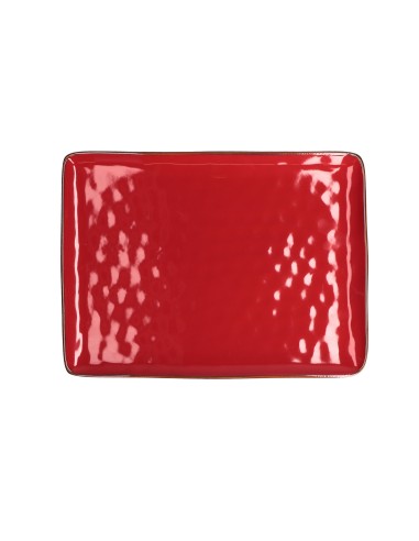 Rose e Tulipani·concerto Corallo Vas Rett 36x26,5·36x26,6 Cm·stoneware