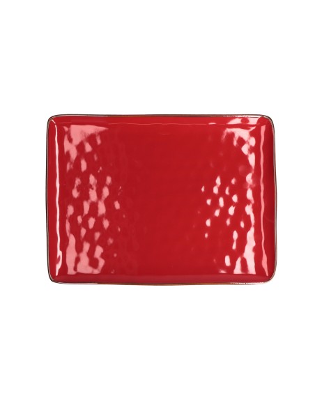 Rose e Tulipani·concerto Corallo Vas Rett 36x26,5·36x26,6 Cm·stoneware