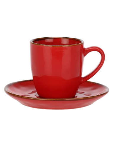 Rose e Tulipani·concerto Corallo Taz Caffe' C/p·90 Cc·stoneware