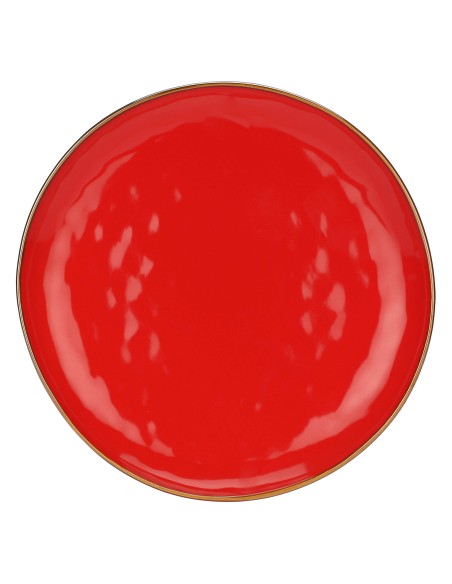 Rose e Tulipani·concerto Corallo Vass Rot 32 Cm·ø 32 Cm·stoneware Ø 32 Cm