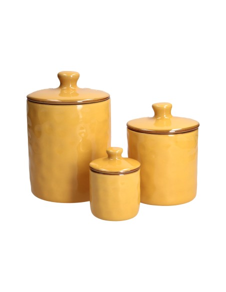 Rose e Tulipani·concerto Ocra Barattolo S in Gres 200 Ml·200 Ml·stoneware
