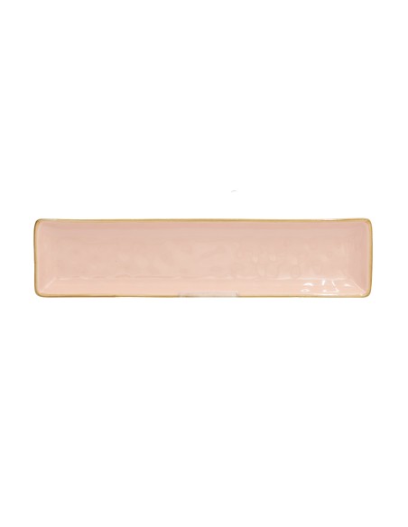 Rose e Tulipani·concerto Rosa Cipria Vass Rett 32x8 Cm·32x8 Cm·stoneware