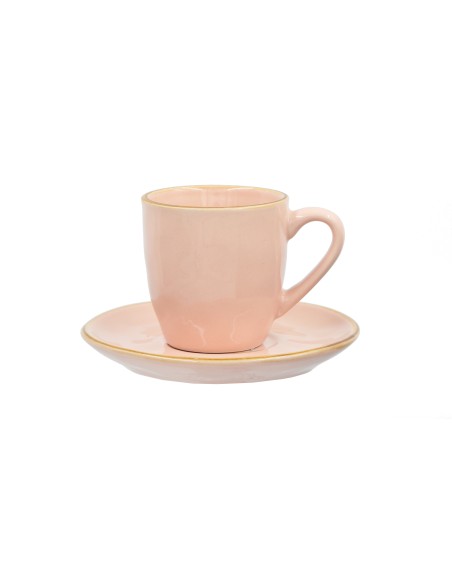 Rose e Tulipani·concerto Rosa Cipria T Caffe' C P 90cc·90 Ml·stoneware