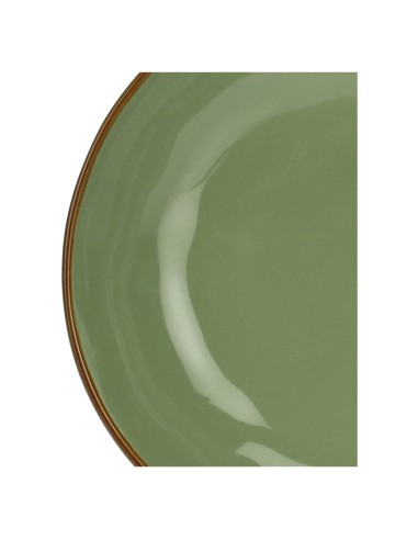 Rose e Tulipani·concerto Verde Oliva Piatto Fondo 21 Cm·ø 21 Cm·stoneware Ø 21 Cm