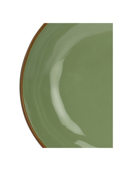 Rose e Tulipani·concerto Verde Oliva Piatto Fondo 21 Cm·ø 21 Cm·stoneware Ø 21 Cm
