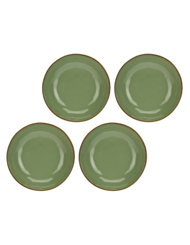 Rose e Tulipani·concerto Verde Oliva Piatto Fondo 21 Cm·ø 21 Cm·stoneware Ø 21 Cm