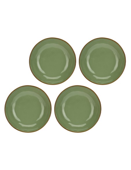 Rose e Tulipani·concerto Verde Oliva Piatto Fondo 21 Cm·ø 21 Cm·stoneware Ø 21 Cm