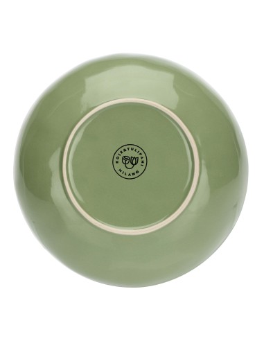 Rose e Tulipani·concerto Verde Oliva Piatto Fondo 21 Cm·ø 21 Cm·stoneware Ø 21 Cm