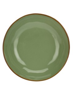 Rose e Tulipani·concerto Verde Oliva Piatto Fondo 21 Cm·ø 21 Cm·stoneware Ø 21 Cm