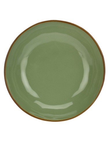 Rose e Tulipani·concerto Verde Oliva Piatto Fondo 21 Cm·ø 21 Cm·stoneware Ø 21 Cm