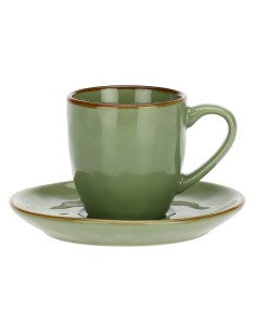 Rose e Tulipani·concerto Verde Oliva Taz Caffe' C/p·90 Cc·stoneware