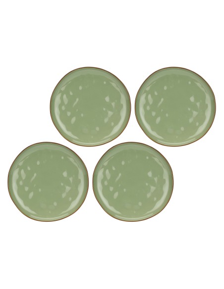 Rose e Tulipani·concerto Verde Oliva Piatto Piano 27 Cm·ø 27 Cm·stoneware Ø 27 Cm