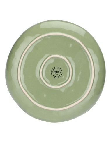 Rose e Tulipani·concerto Verde Oliva Piatto Piano 27 Cm·ø 27 Cm·stoneware Ø 27 Cm