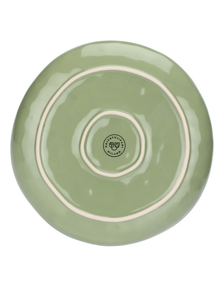 Rose e Tulipani·concerto Verde Oliva Piatto Piano 27 Cm·ø 27 Cm·stoneware Ø 27 Cm