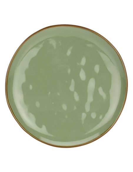 Rose e Tulipani·concerto Verde Oliva Piatto Frutta 20 Cm·ø 20 Cm·stoneware Ø 20 Cm