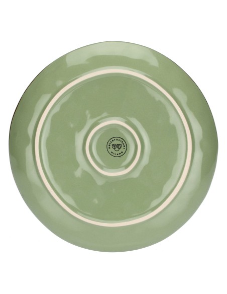 Rose e Tulipani·concerto Verde Oliva Piatto Frutta 20 Cm·ø 20 Cm·stoneware Ø 20 Cm