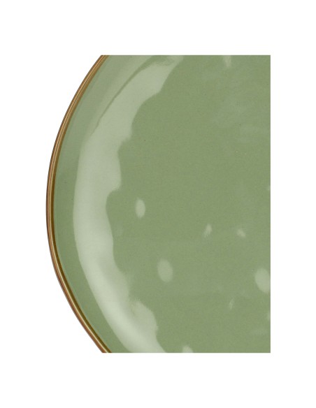 Rose e Tulipani·concerto Verde Oliva Piatto Frutta 20 Cm·ø 20 Cm·stoneware Ø 20 Cm