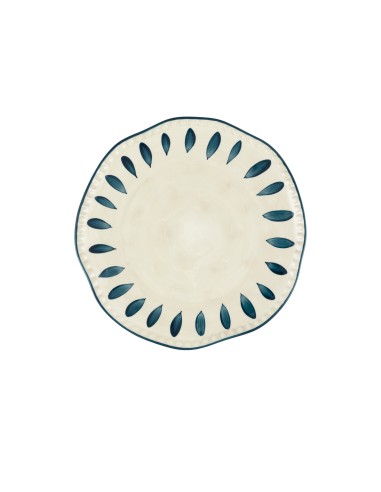 Rose e Tulipani· Domitilla Blu Notte Piatto Piano·ø27,3 Cm·stoneware