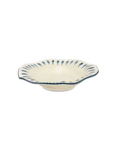 Rose e Tulipani· Domitilla Blu Notte Piatto Fondo·ø22,5 Cm·stoneware