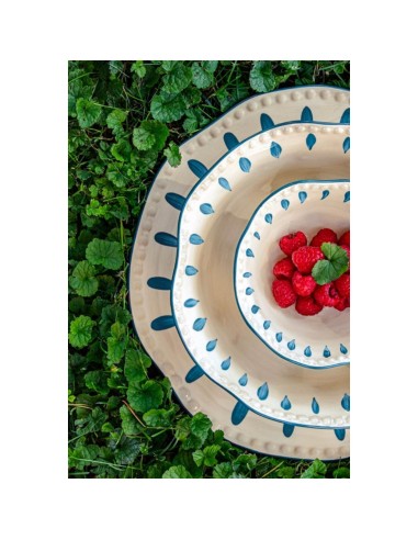 Rose e Tulipani· Domitilla Blu Notte Insalatiera·ø24x9,5 Cm·stoneware