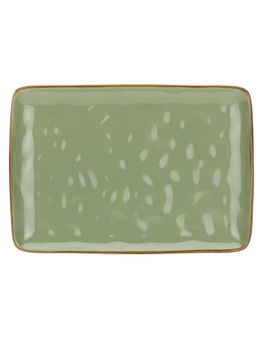 Rose e Tulipani·concerto Verde Oliva Vass Rett 27x19·27x19 Cm·stoneware
