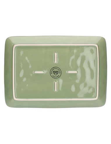 Rose e Tulipani·concerto Verde Oliva Vass Rett 27x19·27x19 Cm·stoneware