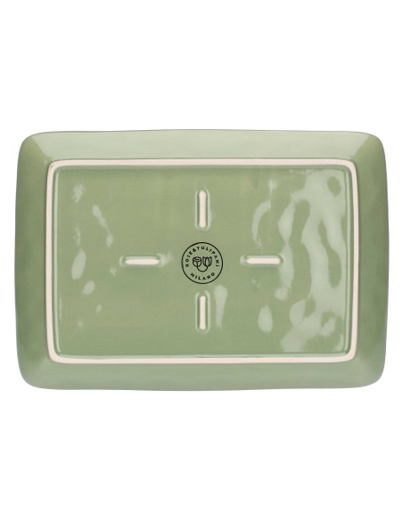 Rose e Tulipani·concerto Verde Oliva Vass Rett 27x19·27x19 Cm·stoneware