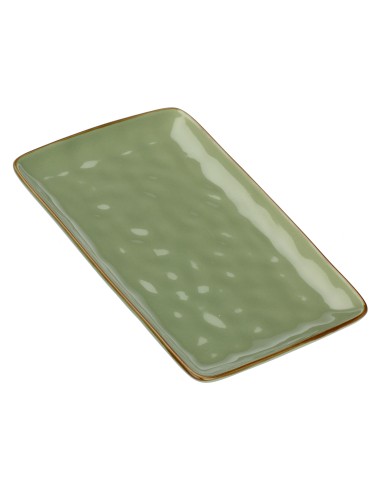 Rose e Tulipani·concerto Verde Oliva Vass Rett 27x19·27x19 Cm·stoneware