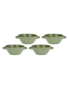 Rose e Tulipani·concerto Verde Oliva ciotola zuppa con Manici·600 Cc·stoneware 2