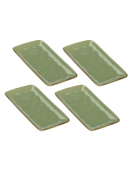 Rose e Tulipani·concerto Verde Oliva Vass Rett 20x13·20x13 Cm·stoneware
