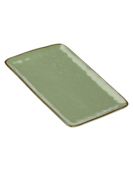 Rose e Tulipani·concerto Verde Oliva Vas Rett 36x26,5·36x26,6 Cm·stoneware