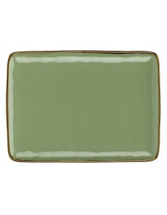 Rose e Tulipani·concerto Verde Oliva Vas Rett 36x26,5·36x26,6 Cm·stoneware