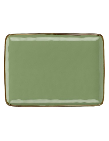 Rose e Tulipani·concerto Verde Oliva Vas Rett 36x26,5·36x26,6 Cm·stoneware