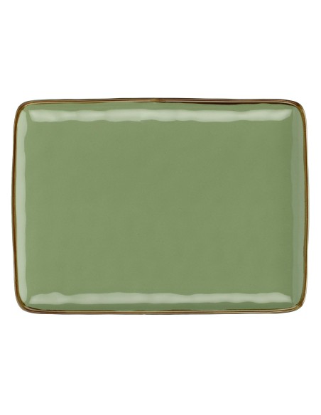 Rose e Tulipani·concerto Verde Oliva Vas Rett 36x26,5·36x26,6 Cm·stoneware