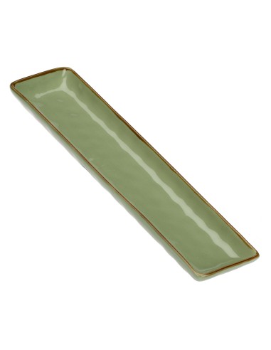 Rose e Tulipani·concerto Verde Oliva Vass Rett 32x8·32x8 Cm·stoneware