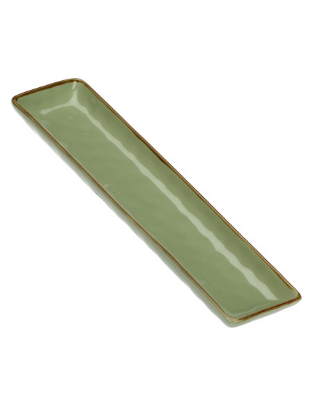 Rose e Tulipani·concerto Verde Oliva Vass Rett 32x8·32x8 Cm·stoneware