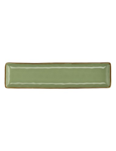 Rose e Tulipani·concerto Verde Oliva Vass Rett 32x8·32x8 Cm·stoneware