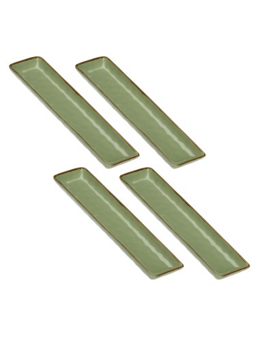 Rose e Tulipani·concerto Verde Oliva Vass Rett 32x8·32x8 Cm·stoneware