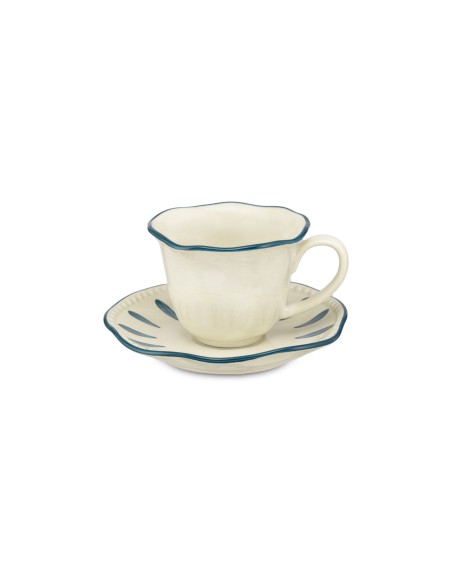 Rose e Tulipani· Domitilla Blu Notte Tazza Caffe C P·ø11 Cm 90cc·stoneware
